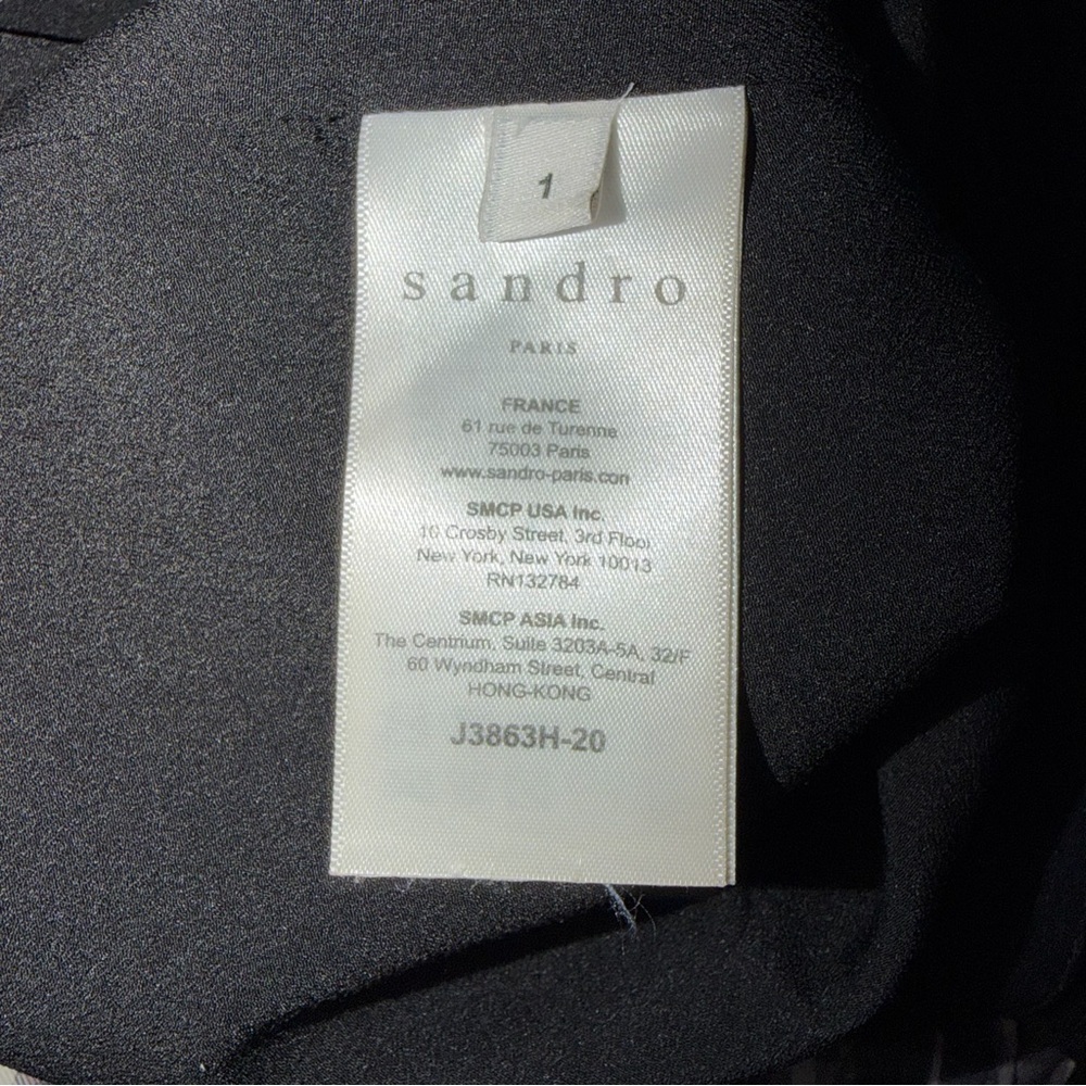 Sandro Faux Wrap Black Pencil Skirt Size 1 US Small - Picture 8 of 10